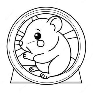 Cute Hamster In A Wheel Coloring Page 31645-6896