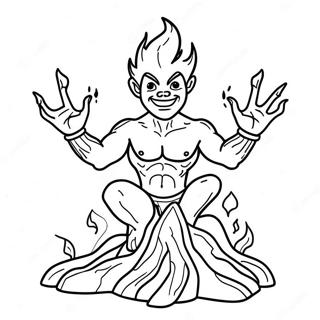 Fire Elemental Coloring Page 31729-6915