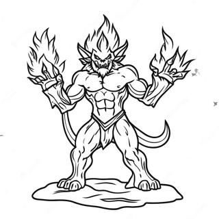 Fire Elemental Coloring Page 31729-6916