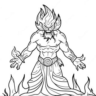 Mysterious Fire Elemental Coloring Page 31733-6931