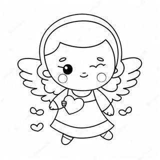 Cute Angel With Heart Coloring Page 31822-6933