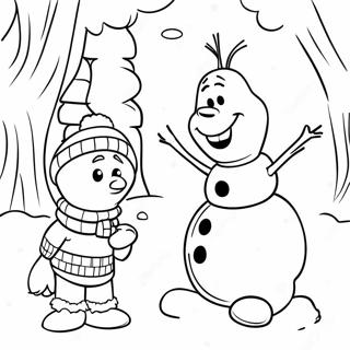 Olaf In Winter Wonderland Coloring Page 31920-6954