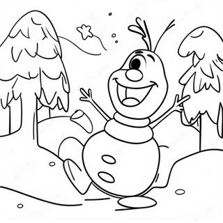 Olaf In Winter Wonderland Coloring Page 31920-6955