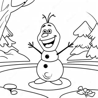 Olaf In Winter Wonderland Coloring Page 31920-6956