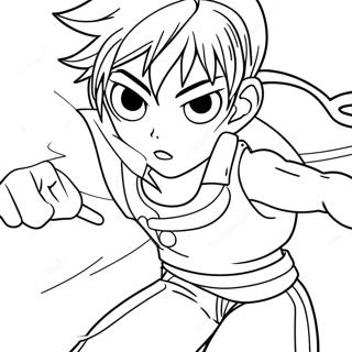 Action Packed Anime Hero Coloring Page 3194-359