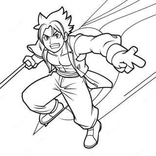 Action Packed Anime Hero Coloring Page 3194-360