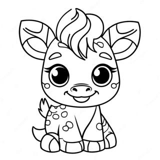 Cute Baby Zebra Coloring Page 32019-6975