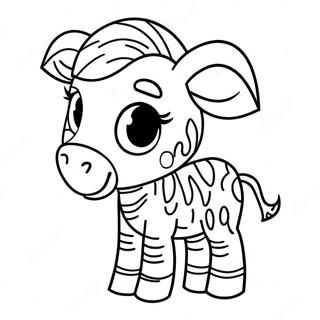 Cute Baby Zebra Coloring Page 32019-6976