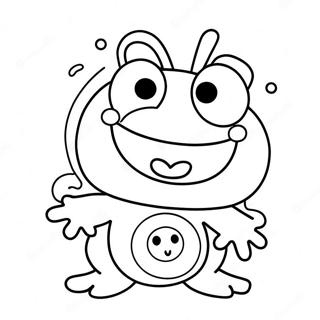 Keroppi With A Big Smile Coloring Page 32202 7025