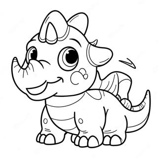 Cute Triceratops Coloring Page 32284-7033