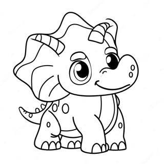 Cute Triceratops Coloring Page 32284-7035