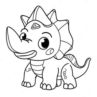 Cute Triceratops Coloring Page 32284-7036