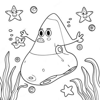 Patrick Star Underwater Adventure Coloring Page 32460-7073