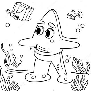 Patrick Star Underwater Adventure Coloring Page 32460-7075