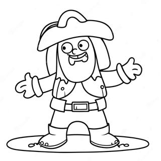 Patrick Star In A Pirate Costume Coloring Page 32461-7077