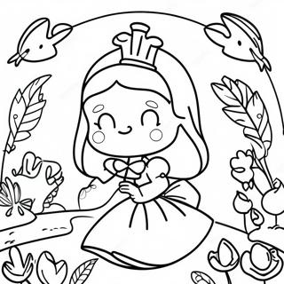 Alice In Wonderland Floral Wonderland Coloring Page 32550-7095