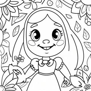 Alice In Wonderland Floral Wonderland Coloring Page 32550-7096