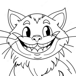 Cheshire Cat Grinning Coloring Page 32551 7099