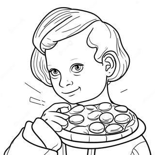 Eleven With Eggo Waffles Coloring Page 32726-7140