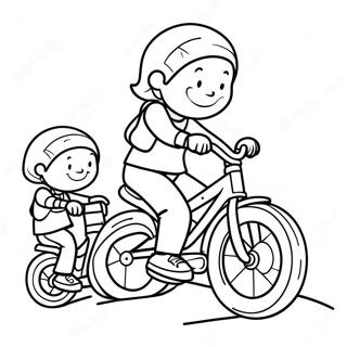 Hawkins Kids Riding Bikes Coloring Page 32727-7143