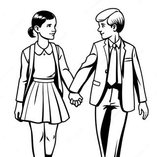 Mike And Eleven Holding Hands Coloring Page 32729-7150