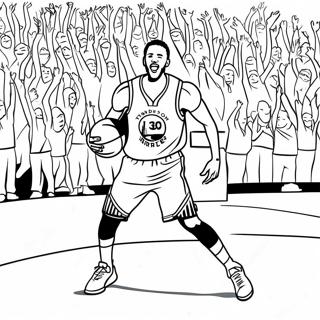 Steph Curry Three Point Shot Coloring Page 32984-7195