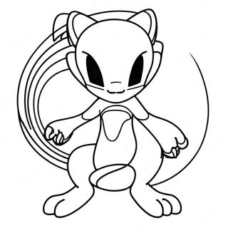 Mewtwo With Psychic Powers Coloring Page 33074-7217