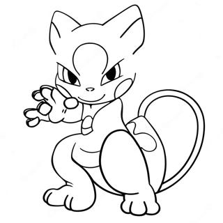 Mewtwo With Psychic Powers Coloring Page 33074-7218