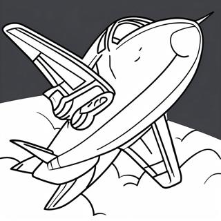 Colorful Jet In The Sky Coloring Page 33164-7234