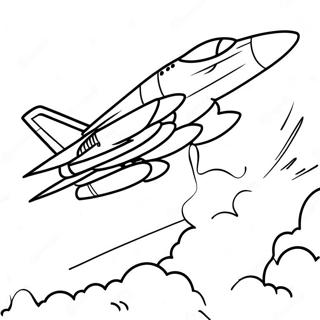 Fast Jet Flying High Coloring Page 33165-7237