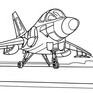 Military Jet Ready For Takeoff Coloring Page 33166 7244