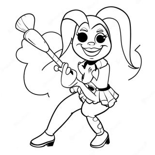 Harley Quinn With A Mallet Coloring Page 33261-7254