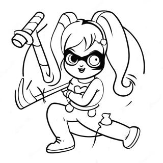 Harley Quinn With A Mallet Coloring Page 33261-7256