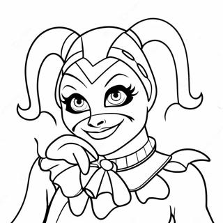 Harley Quinn In A Jester Costume Coloring Page 33262-7258