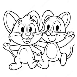 Tom And Jerry Funny Chase Coloring Page 33348-7275