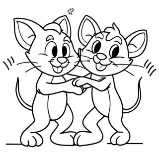 Tom And Jerry Silly Dance Coloring Page 33349-7278