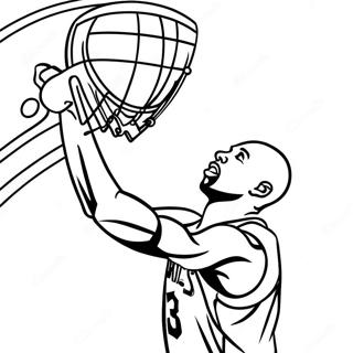 Kobe Bryant Dunking Coloring Page 33439-7296