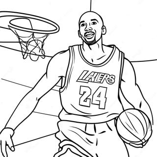 Kobe Bryant Shooting Hoops Coloring Page 33440-7298