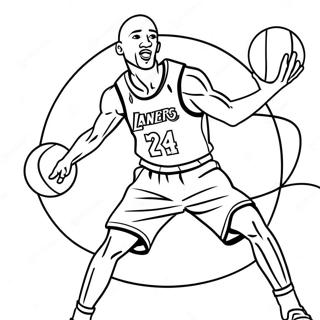 Kobe Bryant Shooting Hoops Coloring Page 33440-7300