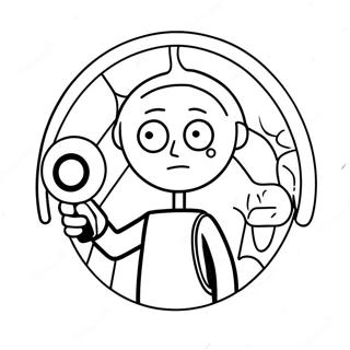 Morty Holding A Portal Gun Coloring Page 33630-7338