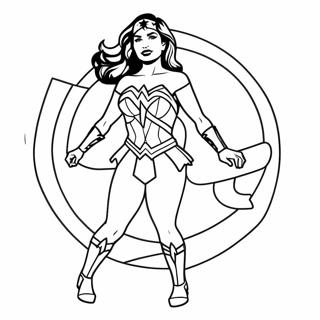 Wonder Woman In Her Classic Costume Coloring Page 33797-7379