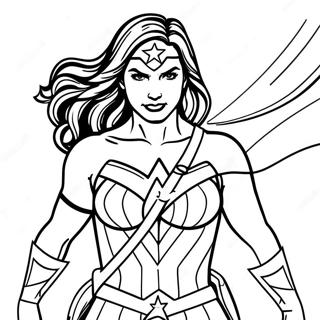 Wonder Woman With Her Lasso Of Truth Coloring Page 33799 7385