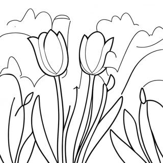 Tulip Coloring Pages