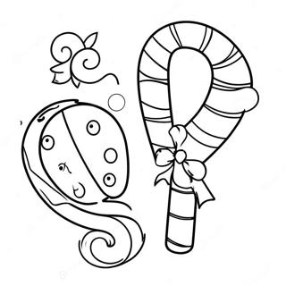 Festive Candy Cane Coloring Page 33981-7416