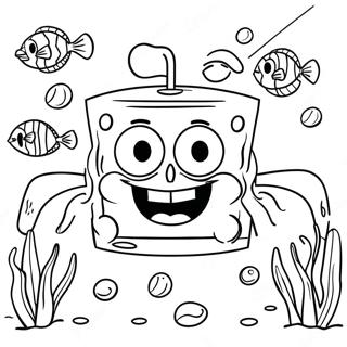 Spongebob Squarepants Underwater Adventure Coloring Page 34085-7434