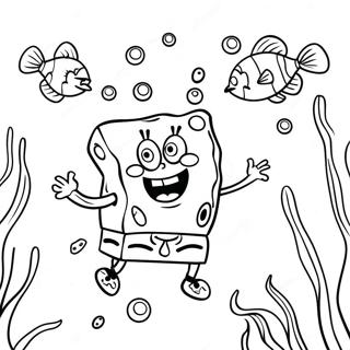 Spongebob Squarepants Underwater Adventure Coloring Page 34085-7436