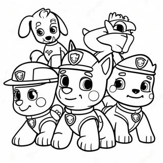 Paw Patrol Team Rescue Coloring Page 34086-7438