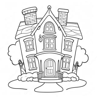 Blue S Clues House Coloring Page 34342-7497