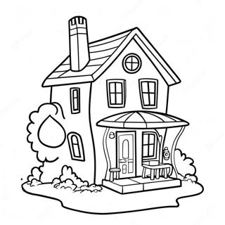 Blue S Clues House Coloring Page 34342-7498