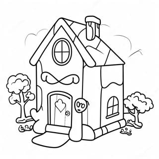 Blue S Clues House Coloring Page 34342-7499